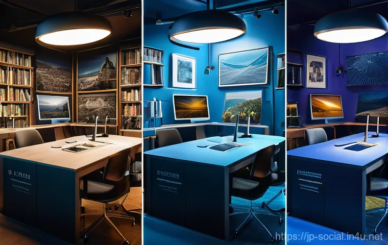 소셜미디어마케터의 직무 스트레스 관리 - Here are three detailed image prompts in English, designed to be safe for a 15-year-old audience and...