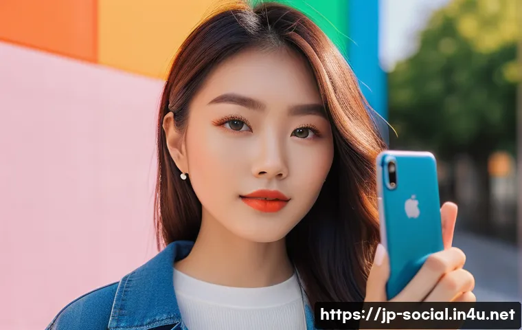 소셜미디어 플랫폼별 마케팅 전략 - A vibrant and stylish Instagram influencer scene featuring a young Japanese woman in her 20s posing ...