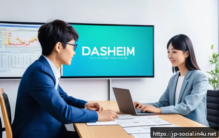 소셜미디어마케팅 관련 정부 지원 사업 - A modern Japanese small business office setting with diverse young professionals collaborating on di...